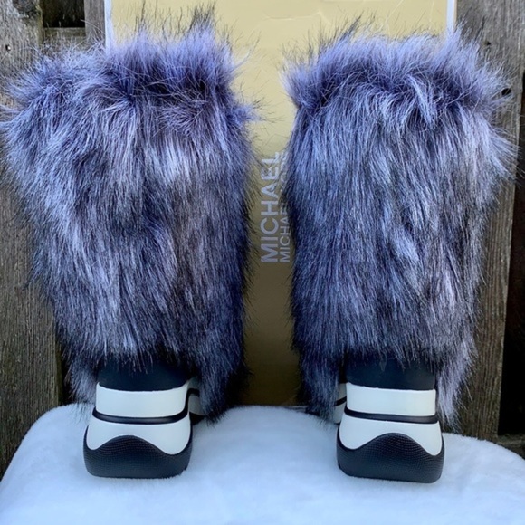 MICHAEL KORS Gamma Platform Fur Hair On Insulated Winter Boots, Size 6 - Picture 7 of 12